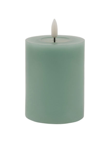 Hill Interiors Luxe Collection Melt Effect 3x4 Sage LED Wax Candle 23037 - Authentic Hill Interiors furniture directly from Fas