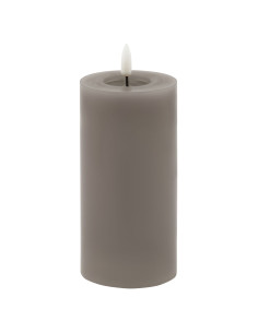 Hill Interiors Luxe Collection Melt Effect 3x6 Grey LED Wax Candle 23044 - Authentic Hill Interiors furniture directly from Fas