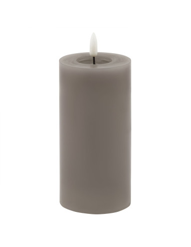 Hill Interiors Luxe Collection Melt Effect 3x6 Grey LED Wax Candle 23044 - Authentic Hill Interiors furniture directly from Fas