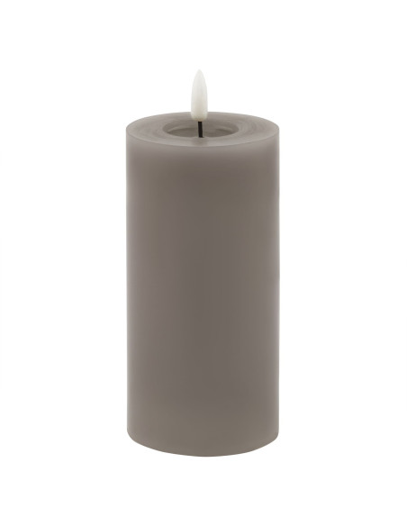 Hill Interiors Luxe Collection Melt Effect 3x6 Grey LED Wax Candle 23044 - Authentic Hill Interiors furniture directly from Fas