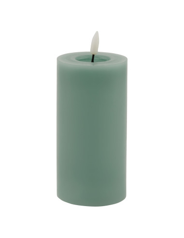 Hill Interiors Luxe Collection Melt Effect 3x6 Sage LED Wax Candle 23038 - Authentic Hill Interiors furniture directly from Fas