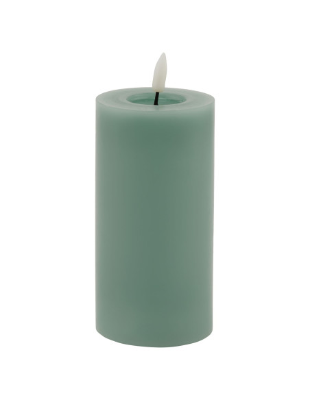 Hill Interiors Luxe Collection Melt Effect 3x6 Sage LED Wax Candle 23038 - Authentic Hill Interiors furniture directly from Fas