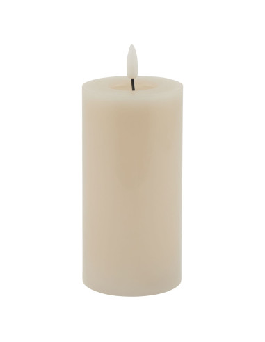 Hill Interiors Luxe Collection Melt Effect 3x6 Taupe LED Wax Candle 23032 - Authentic Hill Interiors furniture directly from Fa