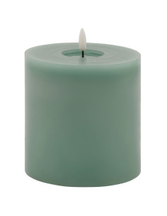 Hill Interiors Luxe Collection Melt Effect 5x5 Sage LED Wax Candle 23040 - Authentic Hill Interiors furniture directly from Fas
