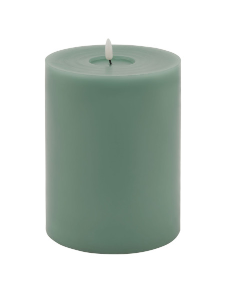 Hill Interiors Luxe Collection Melt Effect 6x8 Sage LED Wax Candle 23041 - Authentic Hill Interiors furniture directly from Fas