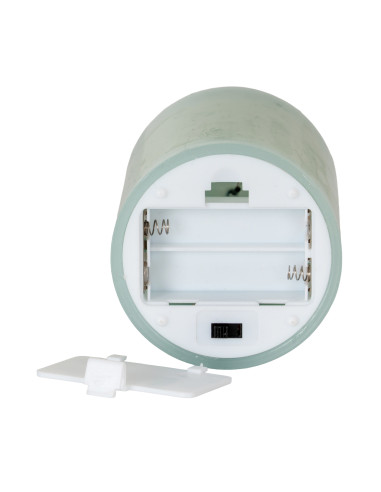 Affordable industrial style furniture Hill Interiors Luxe Collection Melt Effect 6x8 Sage LED Wax Candle 23041 for modern home