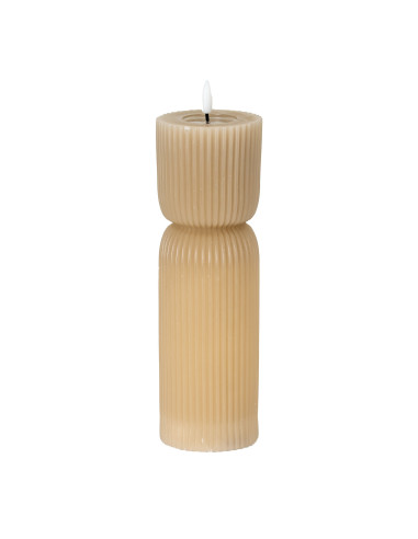 Hill Interiors Luxe Collection Natural Glow 2.75x10 Stone Carved LED Candle 24279 - Authentic Hill Interiors furniture directly