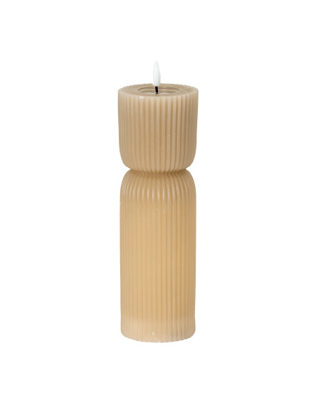 Hill Interiors Luxe Collection Natural Glow 2.75x10 Stone Carved LED Candle 24279 - Authentic Hill Interiors furniture directly
