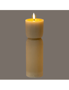 Hill Interiors Luxe Collection Natural Glow 2.75x10 Stone Carved LED Candle 24279 - Authentic Hill Interiors furniture directly 2