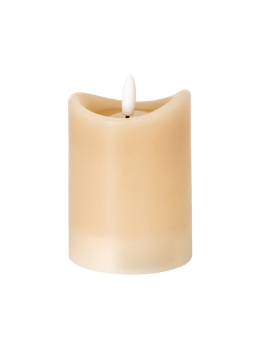 Hill Interiors Luxe Collection Natural Glow 2.75x4 Taupe Melted LED Candle 24258 - Authentic Hill Interiors furniture directly