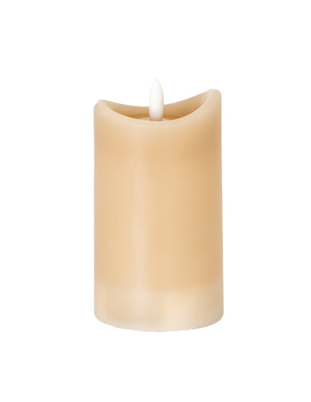 Hill Interiors Luxe Collection Natural Glow 2.75x5 Taupe Melted LED Candle 24261 - Authentic Hill Interiors furniture directly