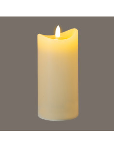Hill Interiors Luxe Collection Natural Glow 2.75x6 Cream Melted LED Candle 24263 - Authentic Hill Interiors furniture directly 2