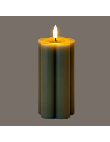 Buy Hill Interiors 24273 Luxe Collection Natural Glow 2.75x6 Grey Pillar LED Candle online in UK with fast delivery from FastDa