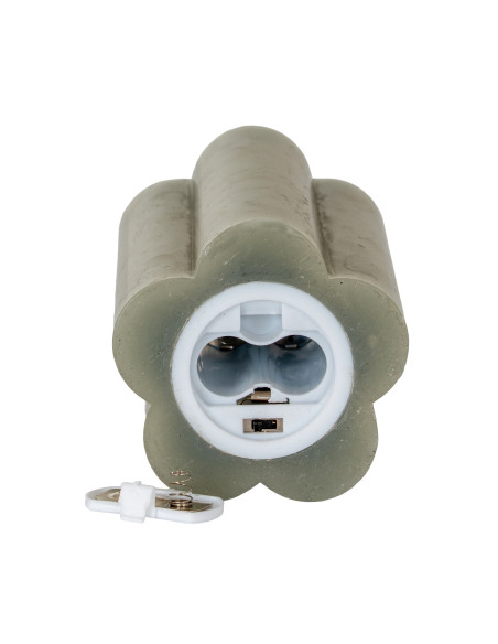 Full dimensions and specifications of Hill Interiors Luxe Collection Natural Glow 2.75x6 Grey Pillar LED Candle 24273: Height 1