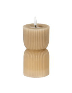 Hill Interiors Luxe Collection Natural Glow 2.75x6 Stone Carved LED Candle 24278 - Authentic Hill Interiors furniture directly