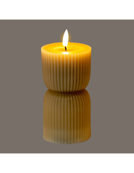 Buy Hill Interiors 24278 Luxe Collection Natural Glow 2.75x6 Stone Carved LED Candle online in UK with fast delivery from FastD