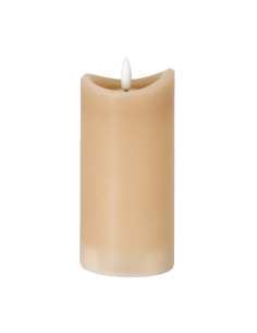 Hill Interiors Luxe Collection Natural Glow 2.75x6 Taupe Melted LED Candle 24264 - Authentic Hill Interiors furniture directly