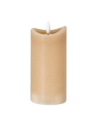Hill Interiors Luxe Collection Natural Glow 2.75x6 Taupe Melted LED Candle 24264 - Authentic Hill Interiors furniture directly