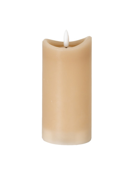 Hill Interiors Luxe Collection Natural Glow 2.75x6 Taupe Melted LED Candle 24264 - Authentic Hill Interiors furniture directly