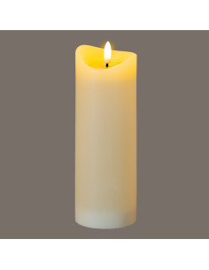 Hill Interiors Luxe Collection Natural Glow 2.75x8 Cream Melted LED Candle 24266 - Authentic Hill Interiors furniture directly 2