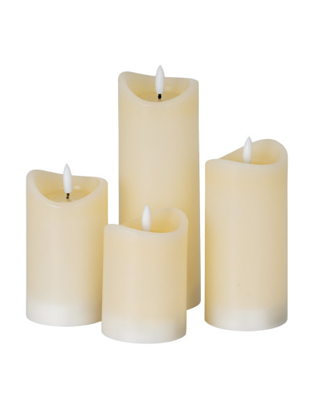 Affordable industrial style furniture Hill Interiors Luxe Collection Natural Glow 2.75x8 Cream Melted LED Candle 24266 for mode