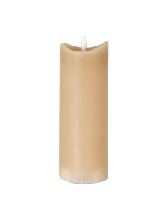 Hill Interiors Luxe Collection Natural Glow 2.75x8 Taupe Melted LED Candle 24267 - Authentic Hill Interiors furniture directly