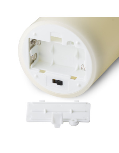 Affordable industrial style furniture Hill Interiors Luxe Collection Natural Glow 3.5 x 9 LED Cream Wax Candle 19997 for modern