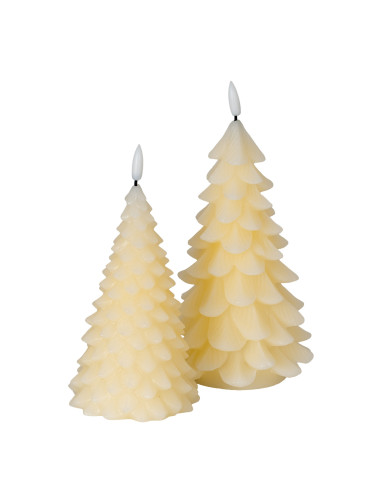 Affordable industrial style furniture Hill Interiors Luxe Collection Natural Glow Cream Tree LED Wax Candle 24253 for modern ho