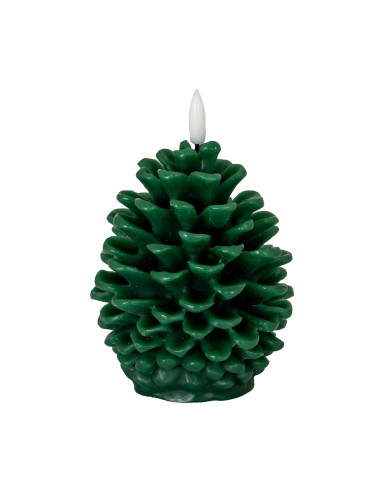 Hill Interiors Luxe Collection Natural Glow Green Pinecone LED Wax Candle 24251 - Authentic Hill Interiors furniture directly f