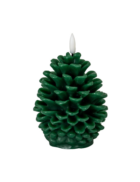Hill Interiors Luxe Collection Natural Glow Green Pinecone LED Wax Candle 24251 - Authentic Hill Interiors furniture directly f