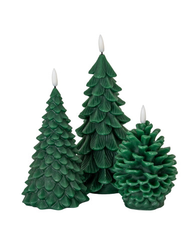 Affordable industrial style furniture Hill Interiors Luxe Collection Natural Glow Green Pinecone LED Wax Candle 24251 for moder
