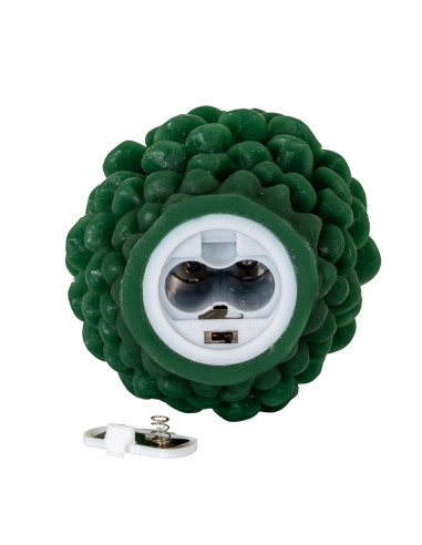 Full dimensions and specifications of Hill Interiors Luxe Collection Natural Glow Green Pinecone LED Wax Candle 24251: Height 1