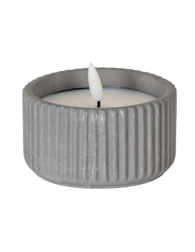 Hill Interiors Luxe Collection Natural Glow Ribbed Small Led Candle 24234 - Authentic Hill Interiors furniture directly from Fa