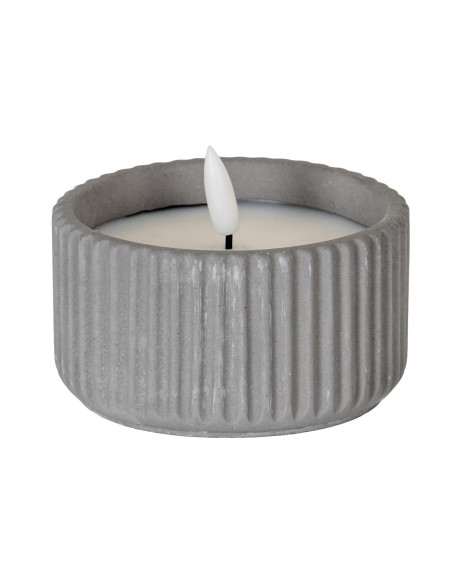 Hill Interiors Luxe Collection Natural Glow Ribbed Small Led Candle 24234 - Authentic Hill Interiors furniture directly from Fa