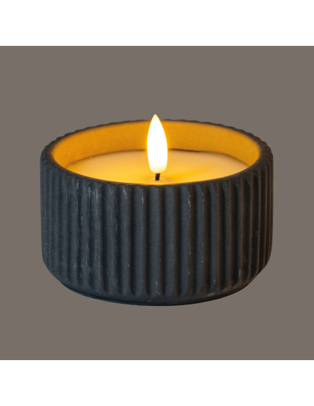 Buy Hill Interiors 24234 Luxe Collection Natural Glow Ribbed Small Led Candle online in UK with fast delivery from FastDaddy UK