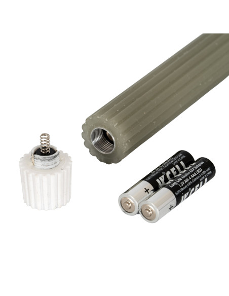 Affordable industrial style furniture Hill Interiors Luxe Collection Natural Glow Sage  Ribbed Taper Candles 24243 for modern h