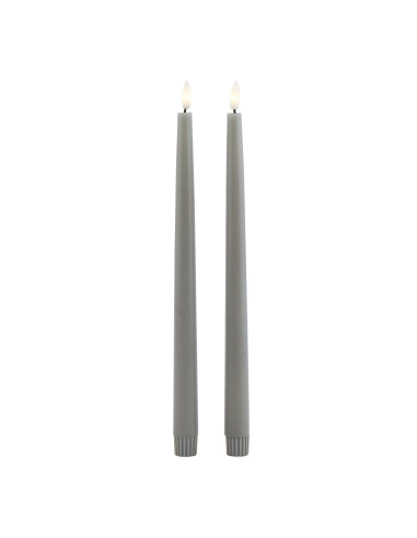 Buy Hill Interiors 23120 Luxe Collection S/2 Grey LED Wax Dinner Candles online in UK with fast delivery from FastDaddy UK, you