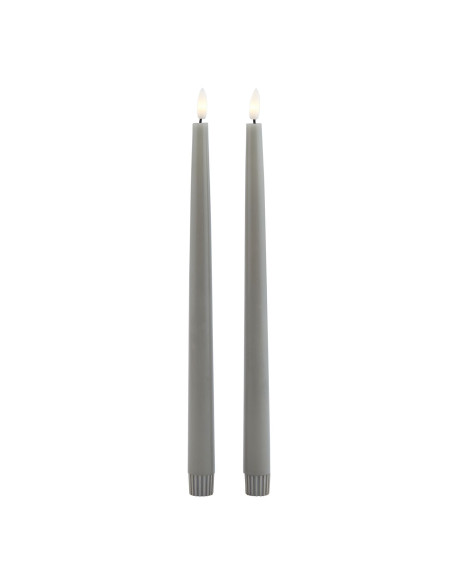Buy Hill Interiors 23120 Luxe Collection S/2 Grey LED Wax Dinner Candles online in UK with fast delivery from FastDaddy UK, you