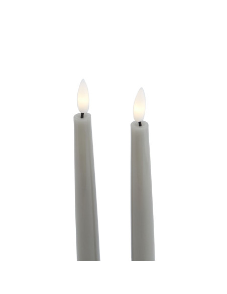 Affordable industrial style furniture Hill Interiors Luxe Collection S/2 Grey LED Wax Dinner Candles 23120 for modern home deco