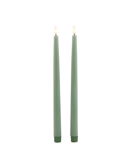 Buy Hill Interiors 23118 Luxe Collection S/2 Sage LED Wax Dinner Candles online in UK with fast delivery from FastDaddy UK, you