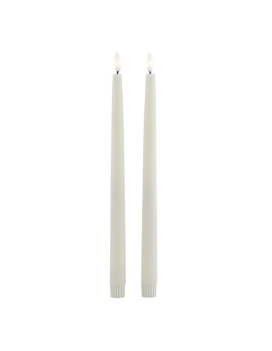 Affordable industrial style furniture Hill Interiors Luxe Collection S/2 Taupe LED Wax Dinner Candles 23119 for modern home dec