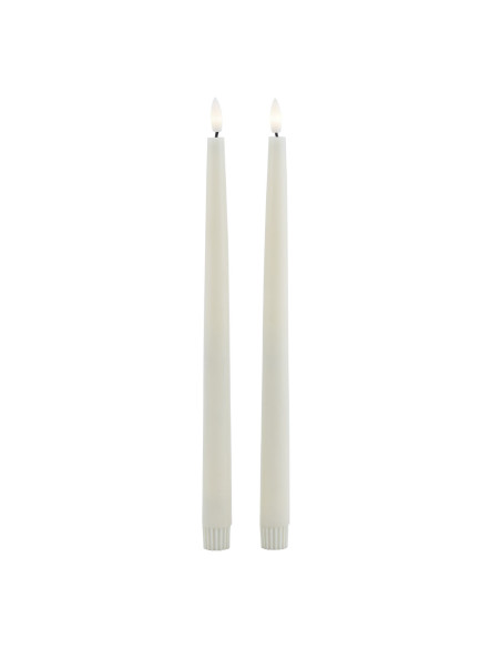 Affordable industrial style furniture Hill Interiors Luxe Collection S/2 Taupe LED Wax Dinner Candles 23119 for modern home dec