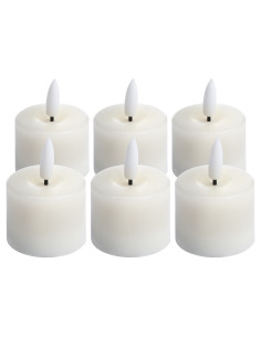 Hill Interiors Luxe Collection Set Of 6 Natural Glow Led Tealight Candles 20518 - Authentic Hill Interiors furniture directly f