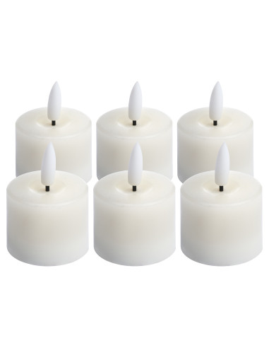 Hill Interiors Luxe Collection Set Of 6 Natural Glow Led Tealight Candles 20518 - Authentic Hill Interiors furniture directly f