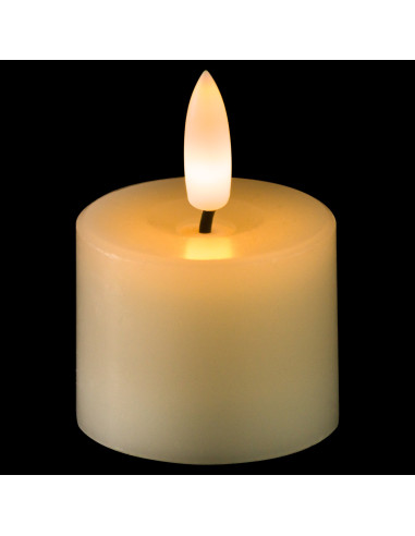 High-quality metal and wood construction of Hill Interiors SKU 20518 Luxe Collection Set Of 6 Natural Glow Led Tealight Candles