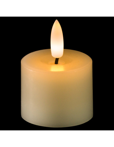 High-quality metal and wood construction of Hill Interiors SKU 20518 Luxe Collection Set Of 6 Natural Glow Led Tealight Candles