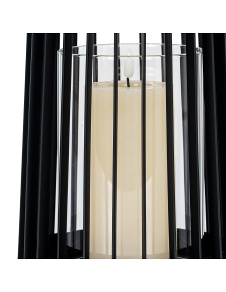 Full dimensions and specifications of Hill Interiors Lynk Medium Lantern With Handle And Glass Candle Holder 24396: Height 40.0