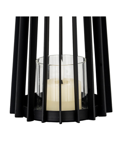 Full dimensions and specifications of Hill Interiors Lynk Small Lantern With Handle And Glass Candle Holder 24397: Height 24.00