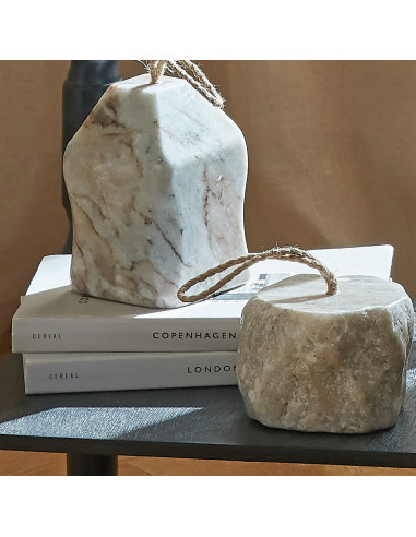 High-quality metal and wood construction of Hill Interiors SKU 24228 Marble House Doorstop, detailed view for UK customers.