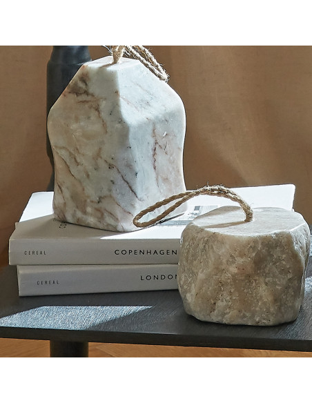 High-quality metal and wood construction of Hill Interiors SKU 24228 Marble House Doorstop, detailed view for UK customers.